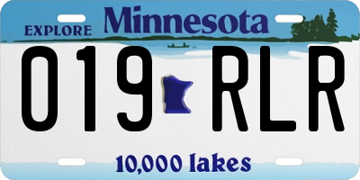 MN license plate 019RLR