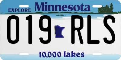 MN license plate 019RLS