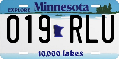 MN license plate 019RLU
