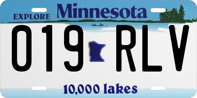 MN license plate 019RLV