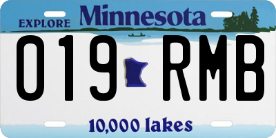 MN license plate 019RMB