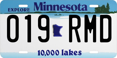 MN license plate 019RMD