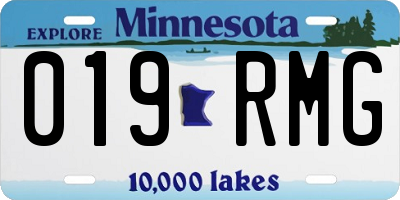 MN license plate 019RMG