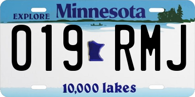 MN license plate 019RMJ