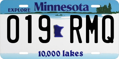 MN license plate 019RMQ