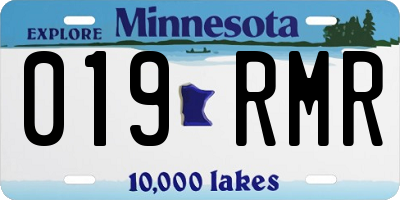 MN license plate 019RMR