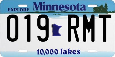 MN license plate 019RMT