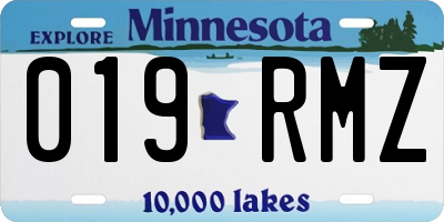 MN license plate 019RMZ