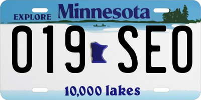 MN license plate 019SEO