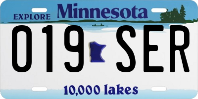 MN license plate 019SER