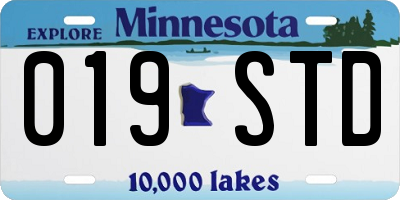 MN license plate 019STD
