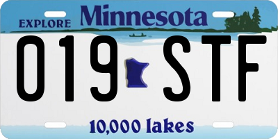 MN license plate 019STF