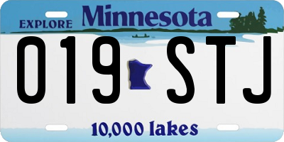 MN license plate 019STJ