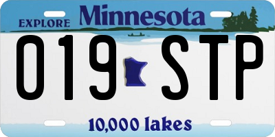 MN license plate 019STP