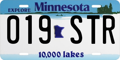 MN license plate 019STR