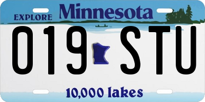 MN license plate 019STU