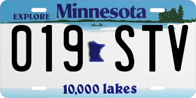 MN license plate 019STV