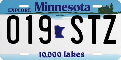 MN license plate 019STZ