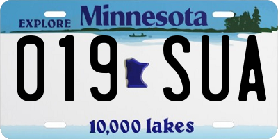 MN license plate 019SUA