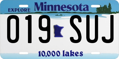 MN license plate 019SUJ