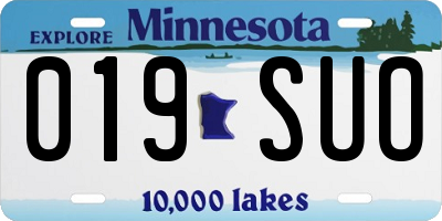 MN license plate 019SUO