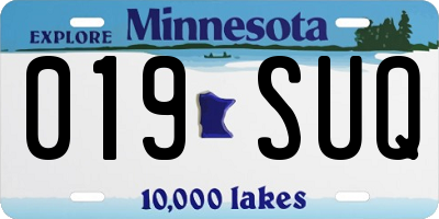 MN license plate 019SUQ