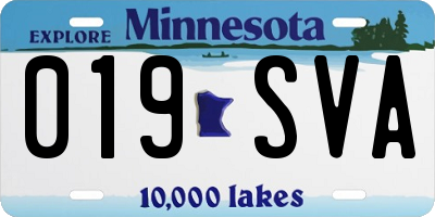 MN license plate 019SVA