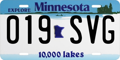 MN license plate 019SVG