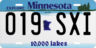 MN license plate 019SXI
