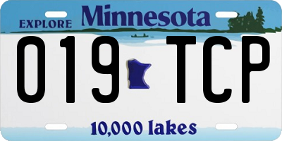 MN license plate 019TCP