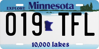 MN license plate 019TFL