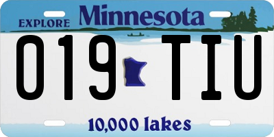 MN license plate 019TIU