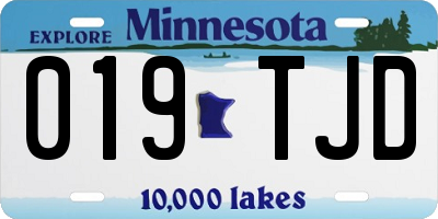 MN license plate 019TJD