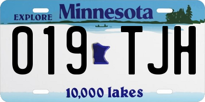 MN license plate 019TJH