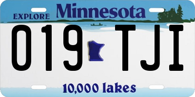 MN license plate 019TJI