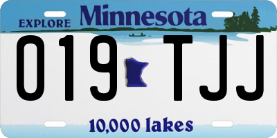 MN license plate 019TJJ
