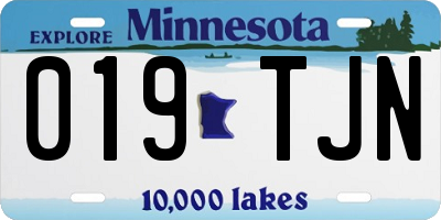 MN license plate 019TJN