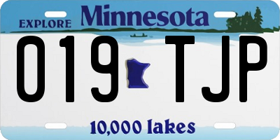 MN license plate 019TJP