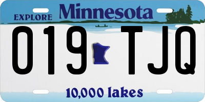 MN license plate 019TJQ