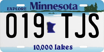 MN license plate 019TJS