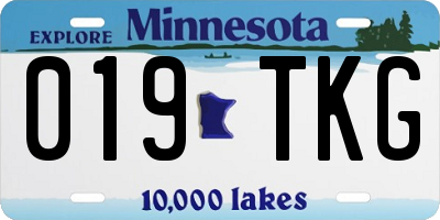 MN license plate 019TKG