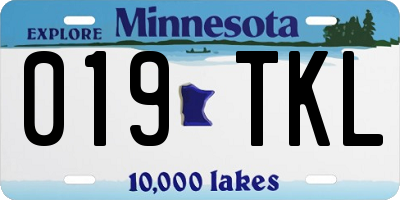 MN license plate 019TKL