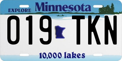 MN license plate 019TKN