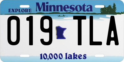 MN license plate 019TLA