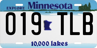 MN license plate 019TLB