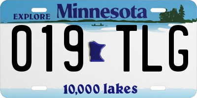MN license plate 019TLG