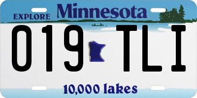 MN license plate 019TLI