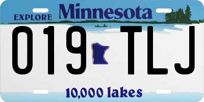 MN license plate 019TLJ