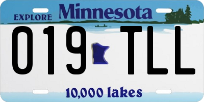 MN license plate 019TLL
