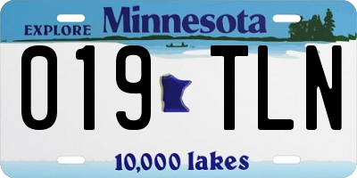 MN license plate 019TLN